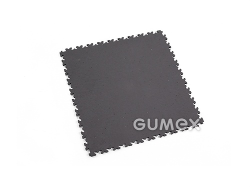 Fliese für hohe Belastung FORTELOCK 2020 ECO, 7mm, 510x510mm, 92°ShA, Dessin Leder, PVC, Graphit, 